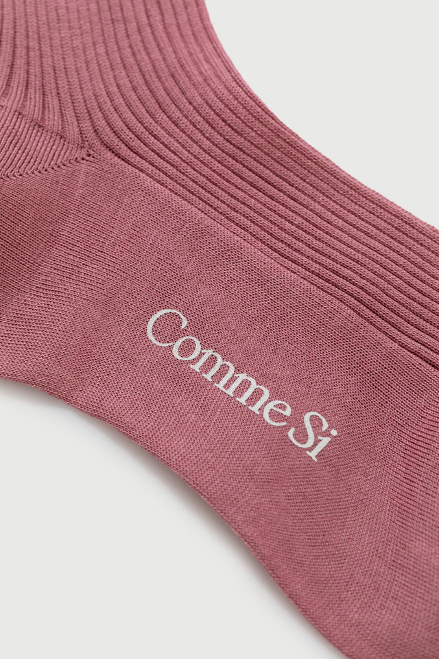 footbed detail, The Agnelli Sock in Rose, Egyptian Cotton